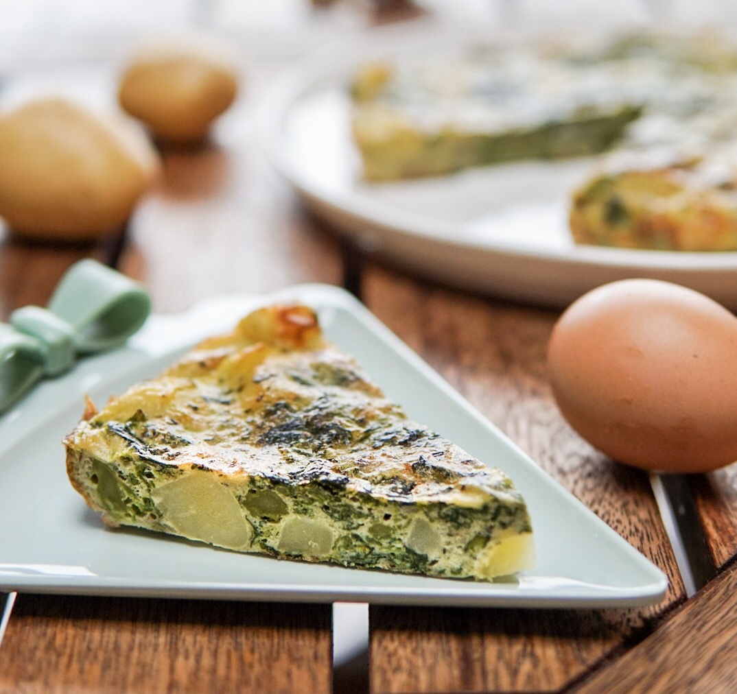 Frittata Di Patate E Cime Di Rapa Basilico Secco