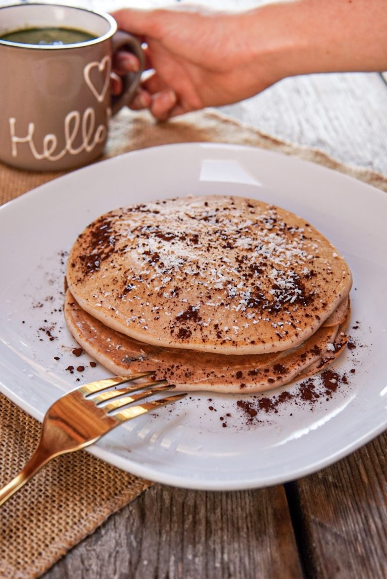 Pancake al cacao e cocco - Basilico Secco